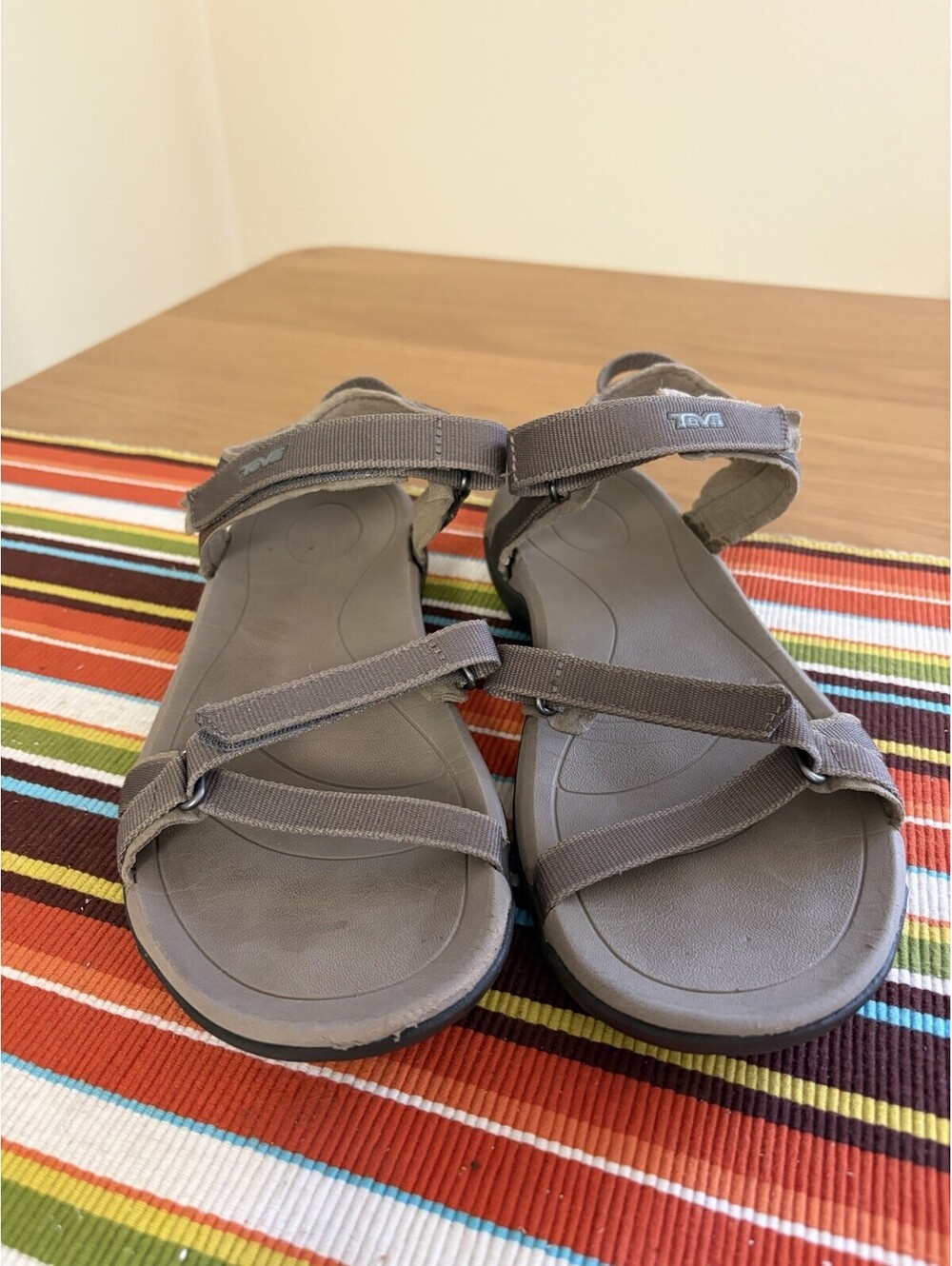 Teva Verra Womens Sandals Gray Straps Waterproof Hiking Camping SZ 8